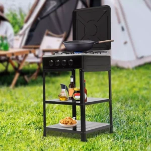 COCINA CON PEDESTAL DE 4 HORNILLAS