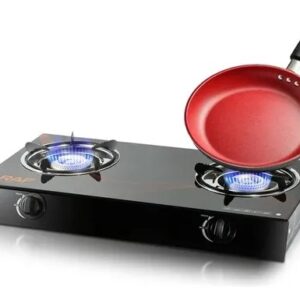 COCINA DOS HORNILLAS DE VIDRIO TEMPLADO