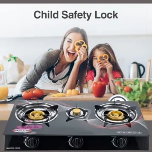 COCINA 3 HORNILLAS DE VIDRIO TEMPLADO