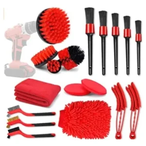 KIT DE CEPILLOS ROJO 16 PIEZAS