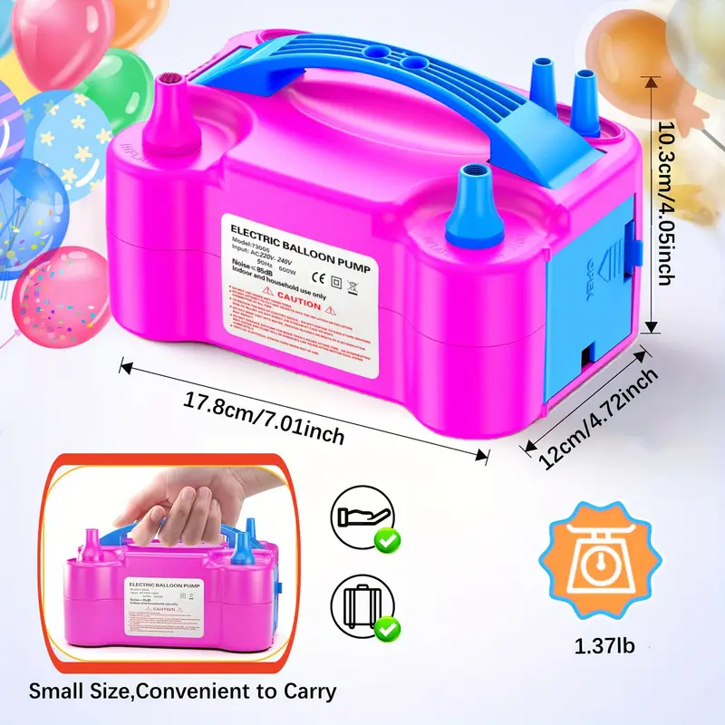 Inflador De Globos Maquina Para Inflar Globos Eléctrico - Imagen 7