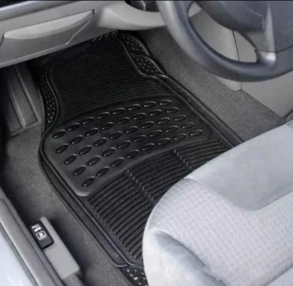 Alfombra Piso De Goma Auto Universal 4 Piezas Camello - Imagen 3