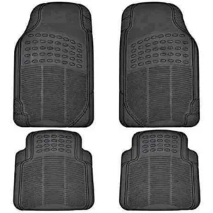 Alfombra Piso De Goma Auto Universal 4 Piezas Camello