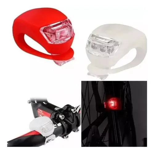 KIT DE LUCES PARA BICICLETA CON LUZ LED BLANCA Y ROJA - Imagen 5