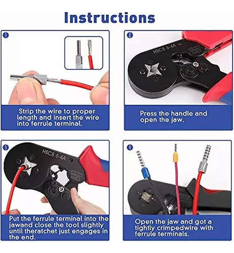 CRIMPEADORA ALICATE PRENSA PELACABLE MAS 1200 TERMINALES - Imagen 2