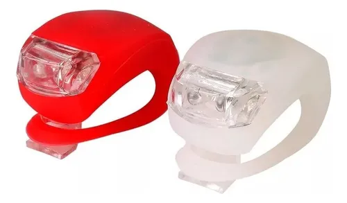 KIT DE LUCES PARA BICICLETA CON LUZ LED BLANCA Y ROJA - Imagen 4