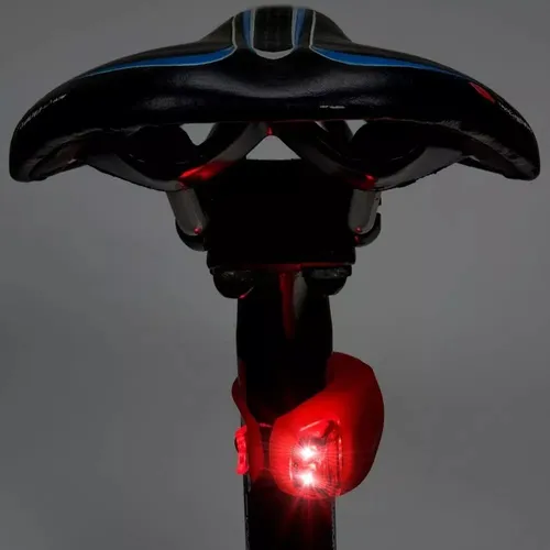 KIT DE LUCES PARA BICICLETA CON LUZ LED BLANCA Y ROJA - Imagen 3