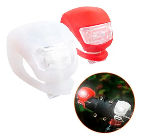 KIT DE LUCES PARA BICICLETA CON LUZ LED BLANCA Y ROJA - Imagen 6