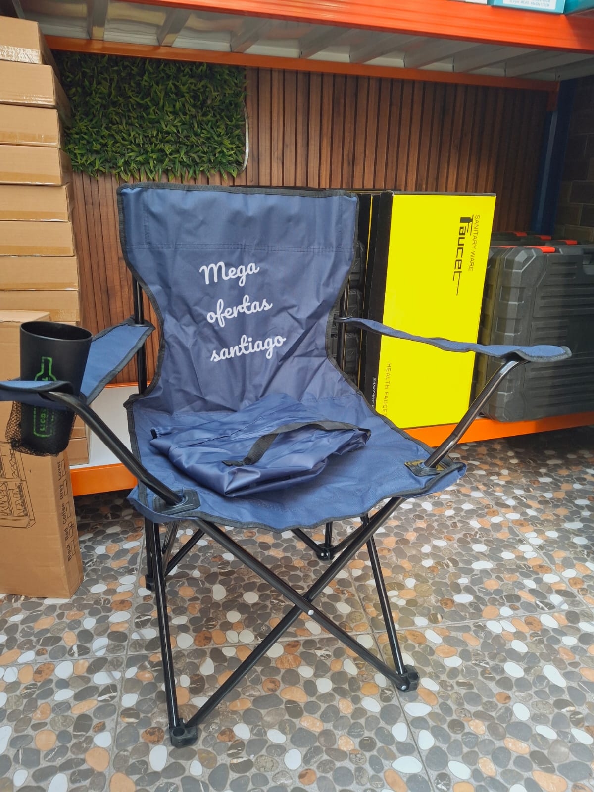 SILLA DE CAMPING PLEGABLE CON POSAVASOS - Imagen 5