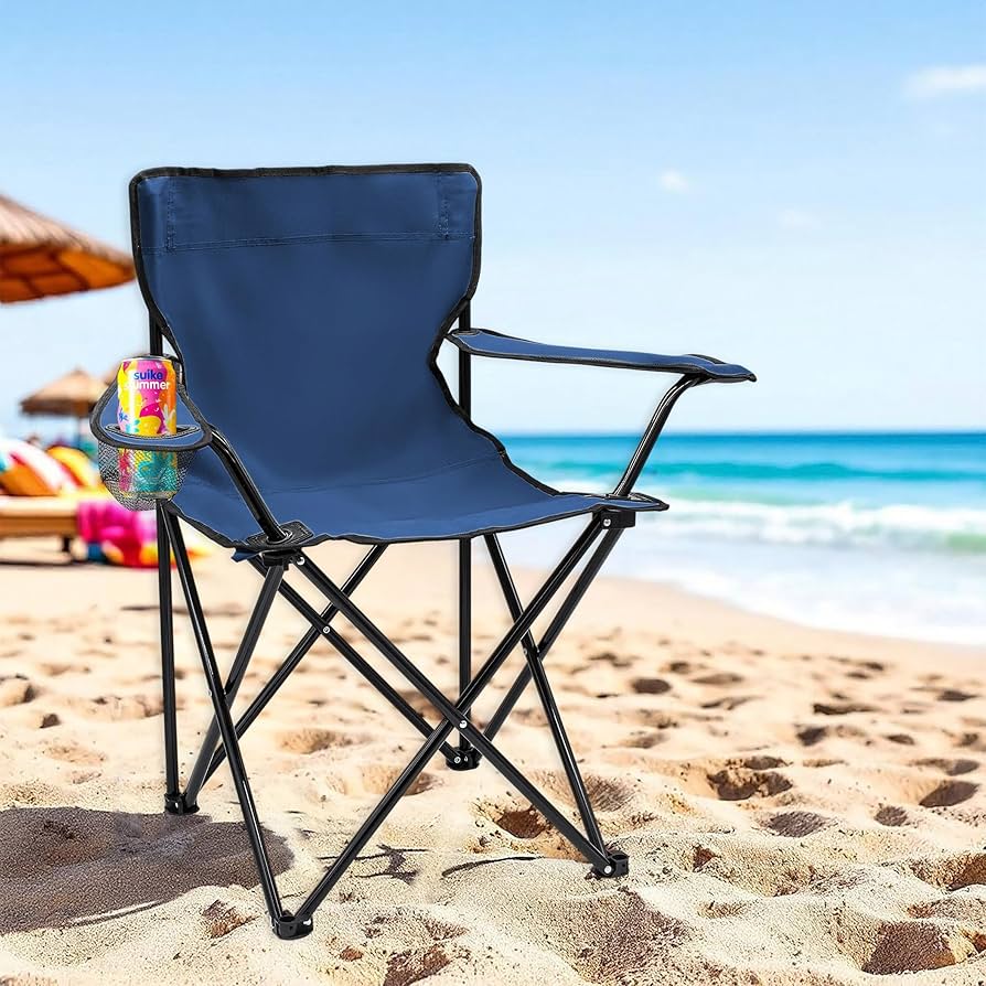 SILLA DE CAMPING PLEGABLE CON POSAVASOS - Imagen 7