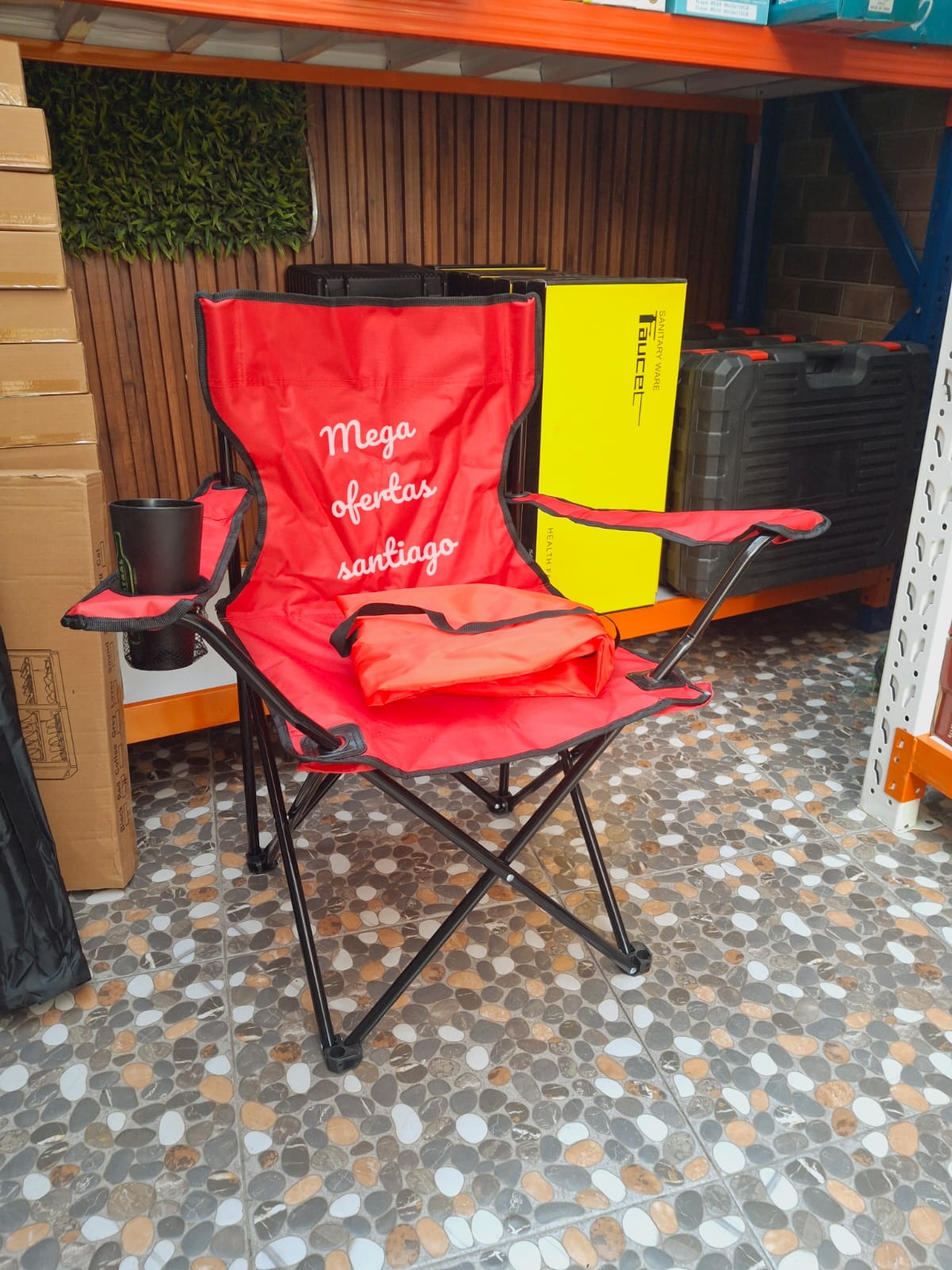 SILLA DE CAMPING PLEGABLE CON POSAVASOS - Imagen 6