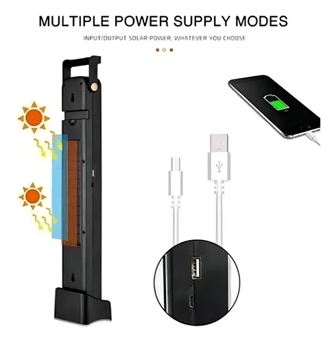 LAMPARA DE EMERGENCIA 48 LED SOLAR RECARGABLE - Imagen 3