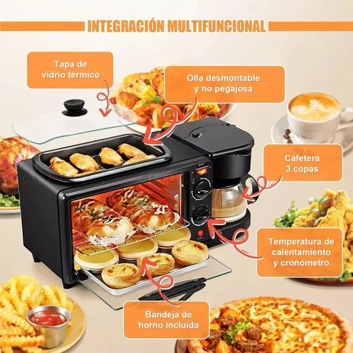 MAQUINA DE DESAYUNO HORNO 3 EN 1 - Imagen 8