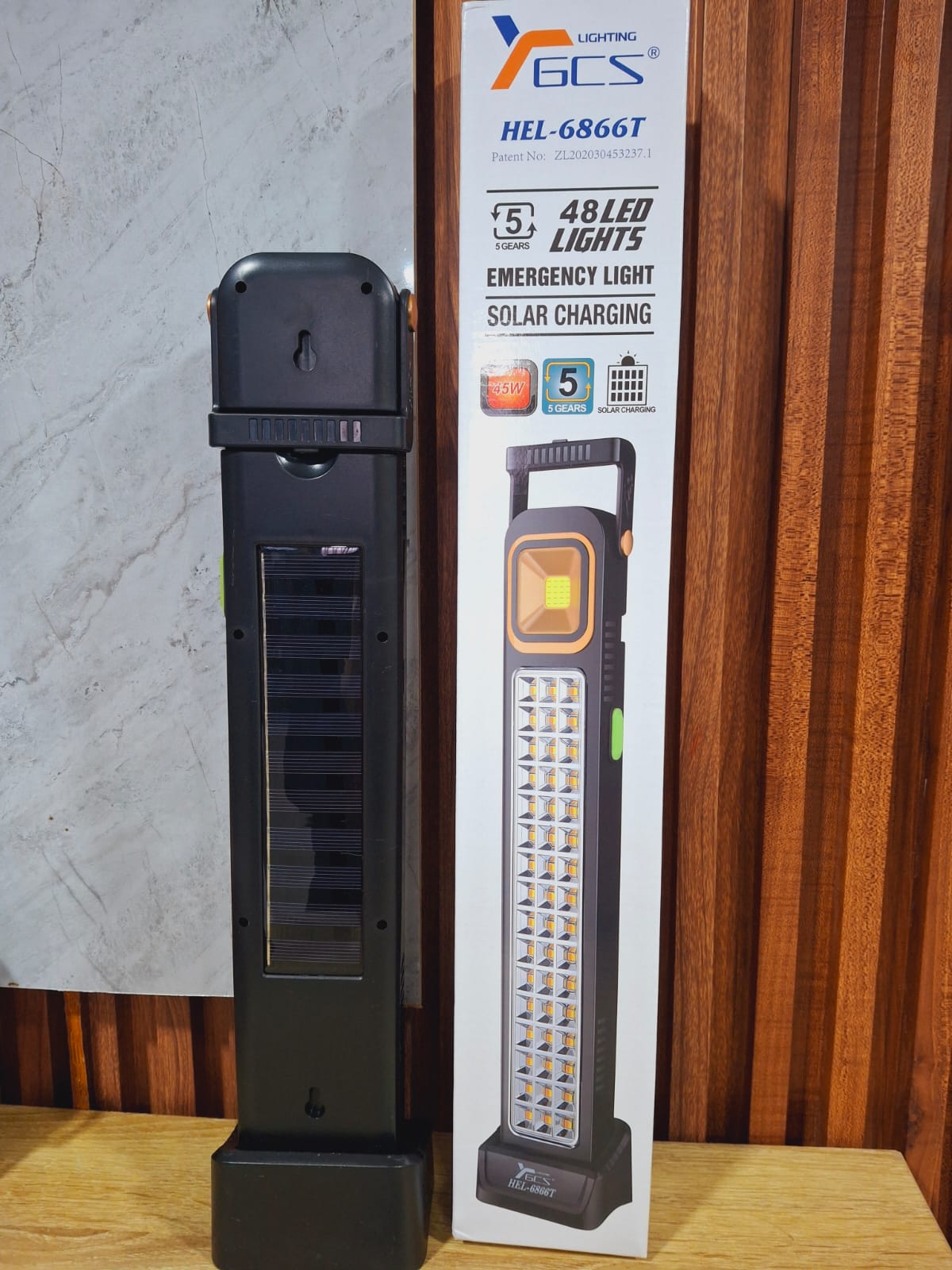 LAMPARA DE EMERGENCIA 48 LED SOLAR RECARGABLE - Imagen 7