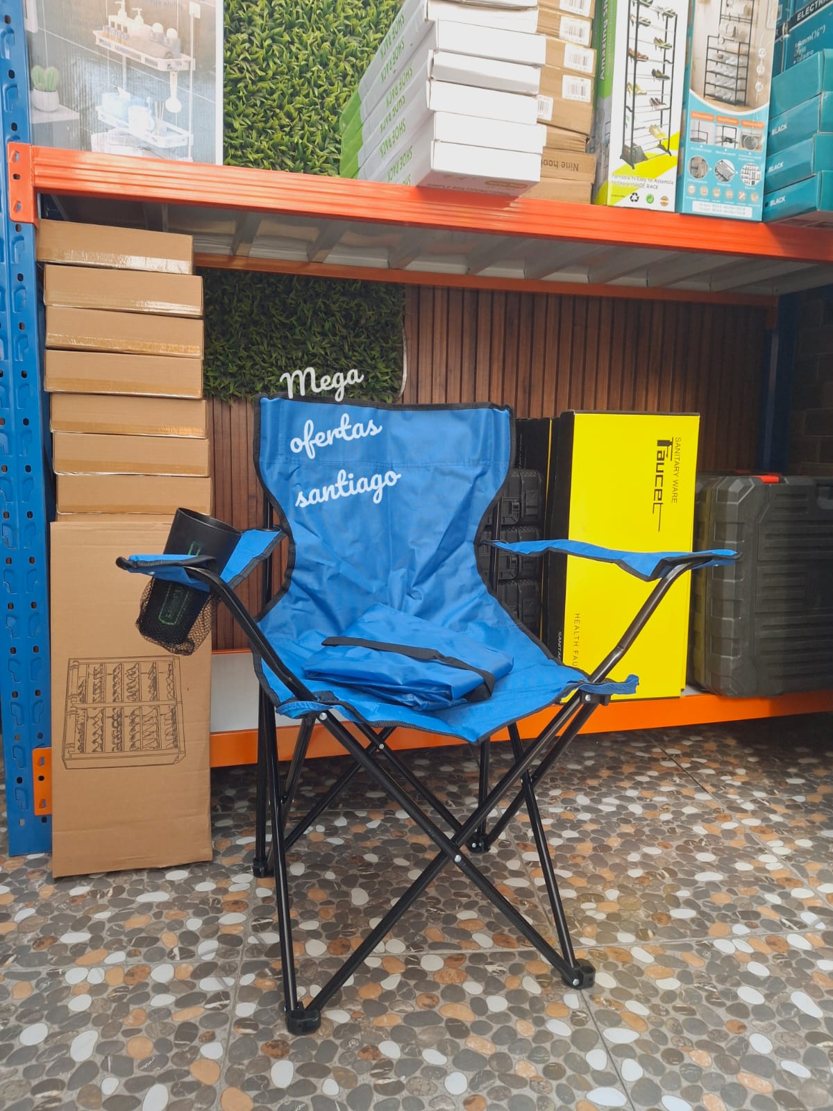 SILLA DE CAMPING PLEGABLE CON POSAVASOS - Imagen 4