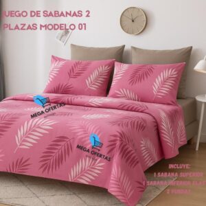 JUEGO DE SABANAS 2 PLAZAS MADELO 01