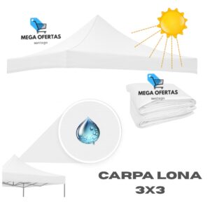 CARPA LONA DE TOLDO COLOR BLANCO 3X3