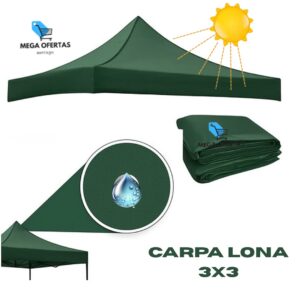 CARPA LONA DE TOLDO 3X3 COLOR VERDE
