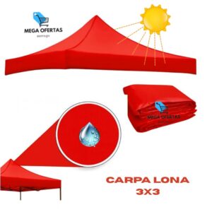 CARPA LONA DE TOLDO 3X3 COLOR ROJO