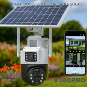 CAMARA DOBLE LENTE CON PANEL SOLAR