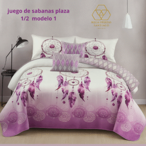 JUEGO DE SABANAS PLAZA 1/2 MODELO 1