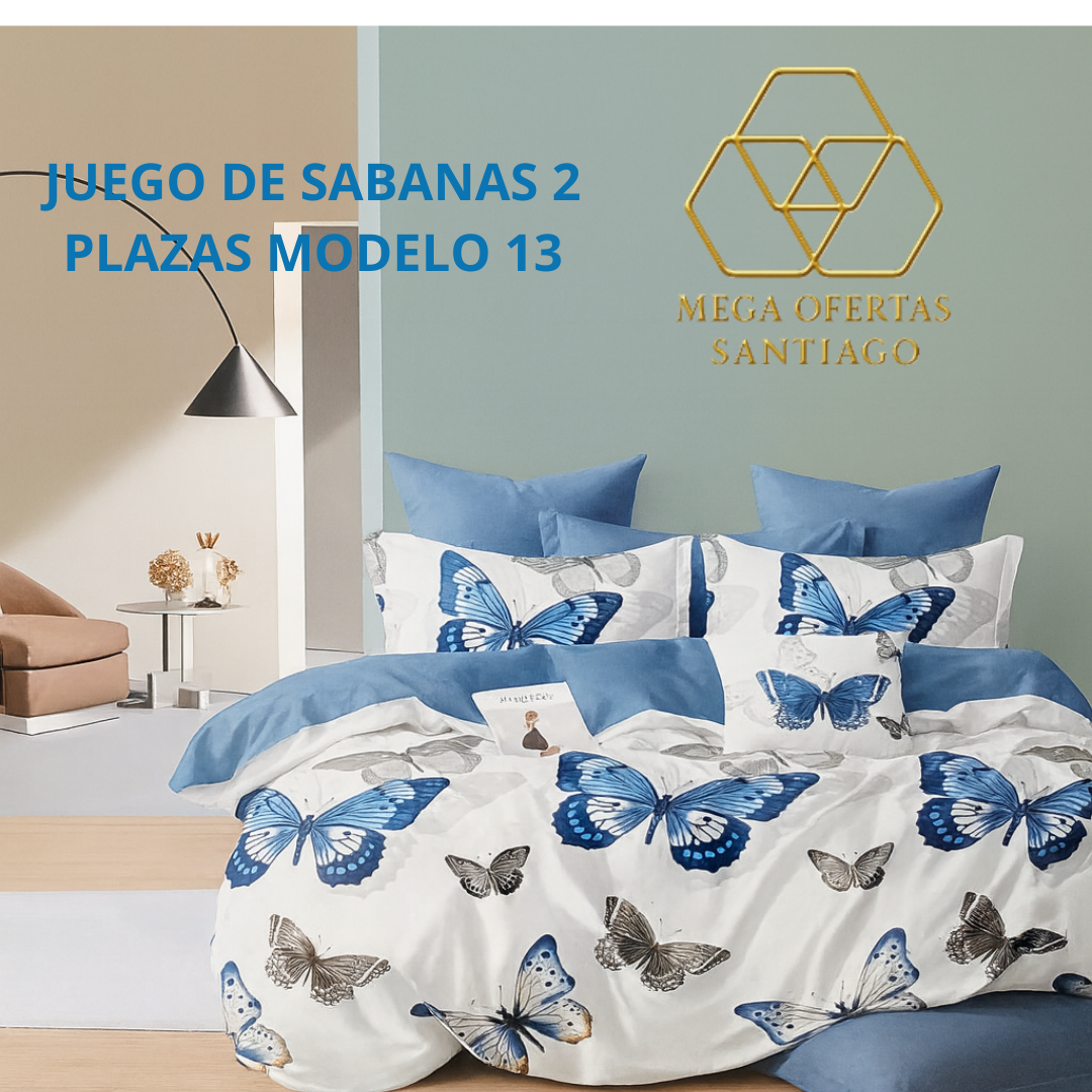 JUEGO DE SABANAS 2 PLAZAS MODELO 13