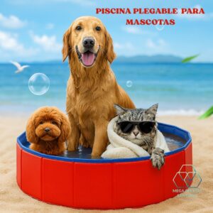 PISCINA PORTABLE PLEGABLE PARA MASCOTAS
