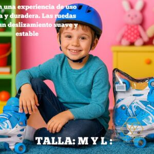 PATINES 4 RUEDAS AJUSTABLE PARA NIÑOS TALLA M